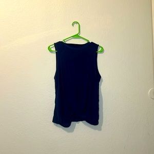 Dark blue sleeve less top